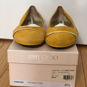 Jimmy Choo Yellow Ballet Flats